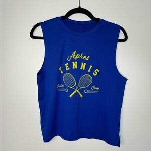 Good Hyouman Après tennis graphic muscle tank size small